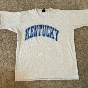 Vintage 90s Kentucky Wildcats UK Basketball Spellout T Shirt Size 2XL